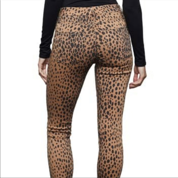 GOOD AMERICAN Good Waist Skinny Leopard Jeans NWT - Picture 6 of 6